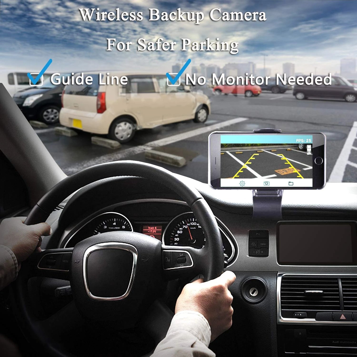 License Plate Wireless Rear View Backup Camera – Easy Install & IP67 Waterproof