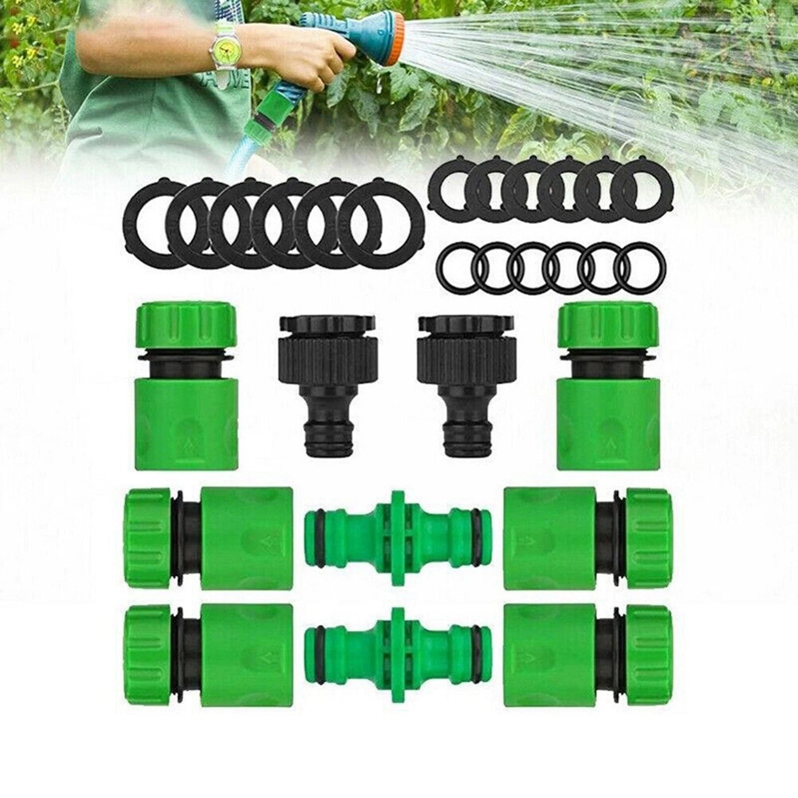 Hose Pipe Connector Set – Garden Tap Fitting Kit Compatible with Hozelock (UK Standard)