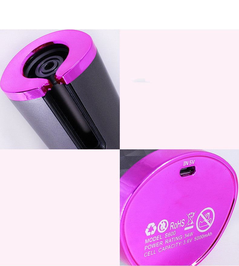 Rechargeable Automatic Hair Curler – LCD Ceramic Rotating Curling Iron