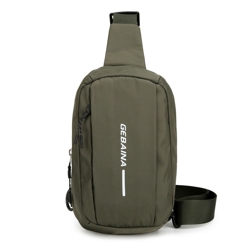 Mens Oxford Cloth Shoulder Bag Solid Color Pattern Leisure