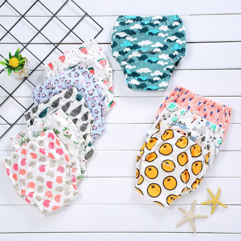 Baby Infant Toddler Cotton Training Pants – Reusable Cloth Underwear for Girls