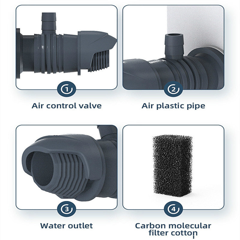Built-in 4 In 1 Aquarium Filter In The Fish Tank