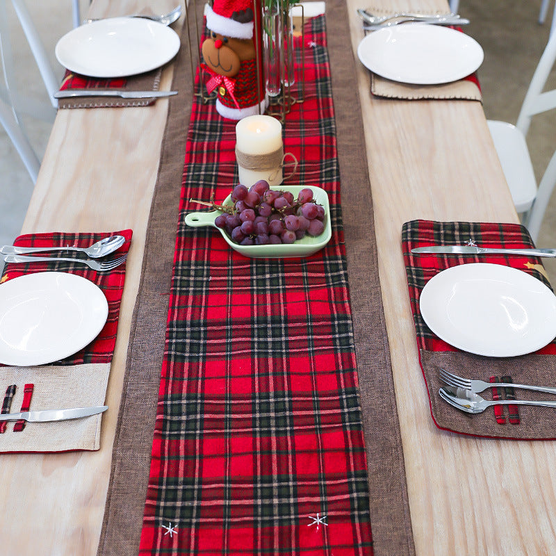 Christmas Cotton and Linen Mat Decoration