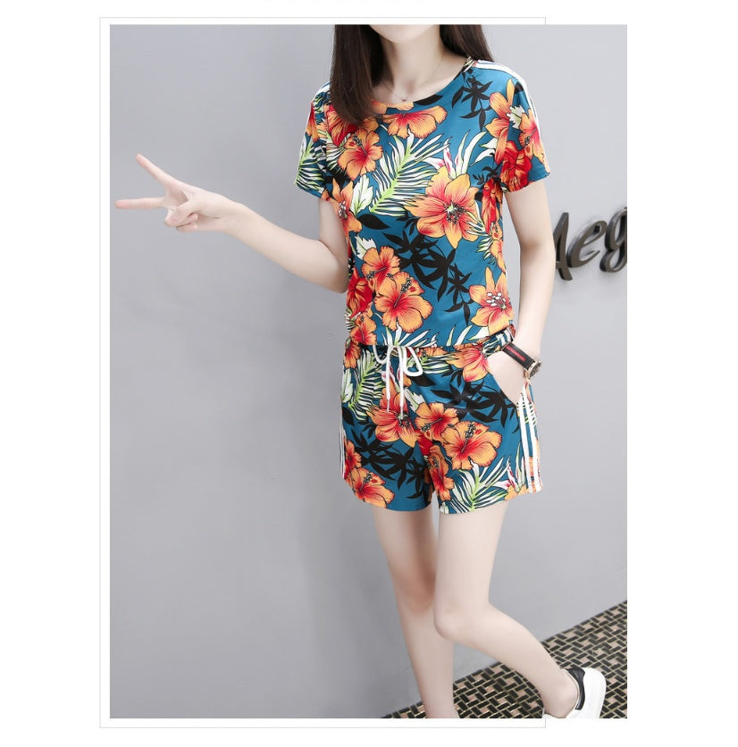 Summer Women's Large Loose And Slim Two Piece Suit