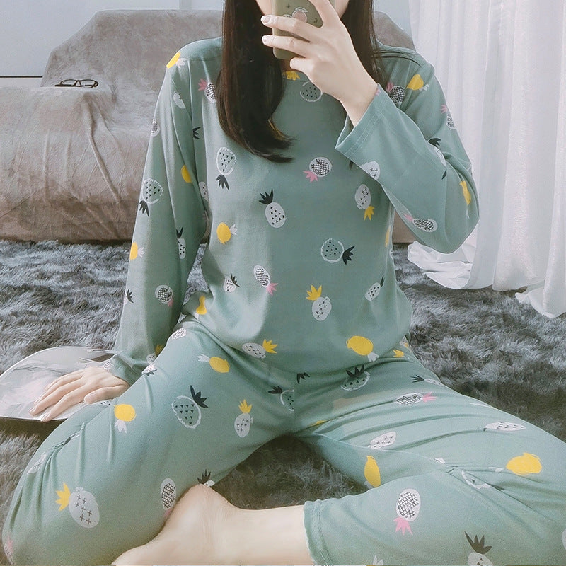 Long-sleeved pants suit pajamas ladies Casual home set