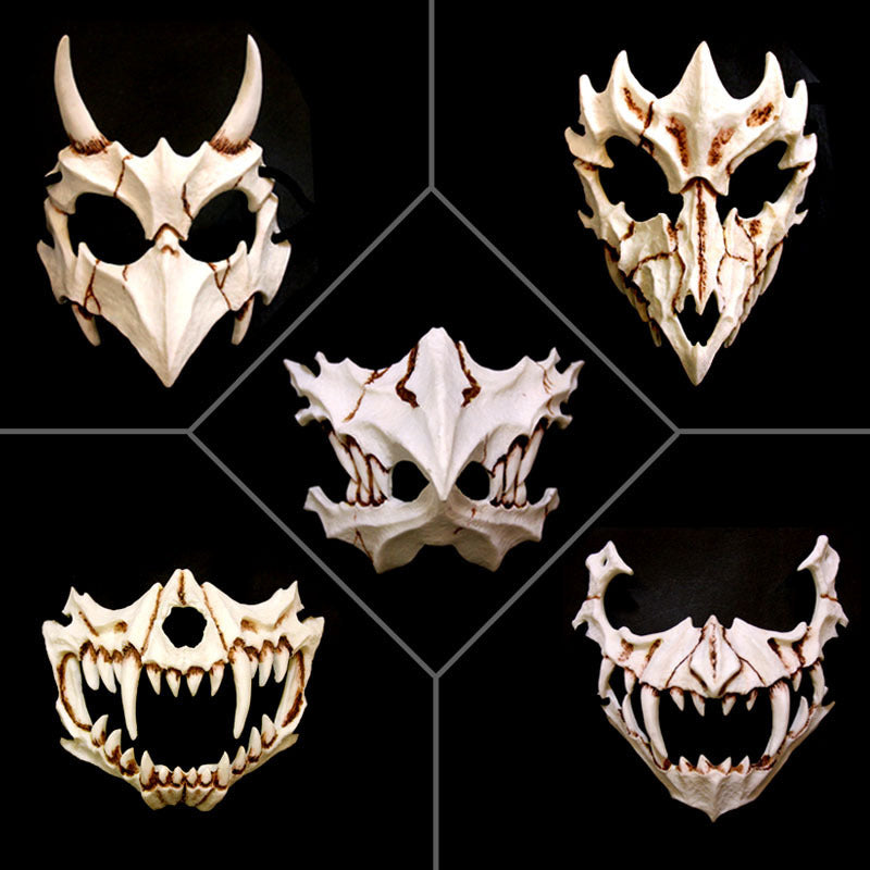 Intricate Resin Dragon God and Mythical Masks Party