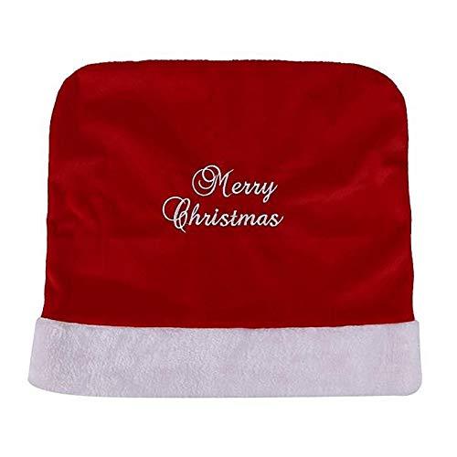 Christmas Red Embroidered Chair Cover Decoration