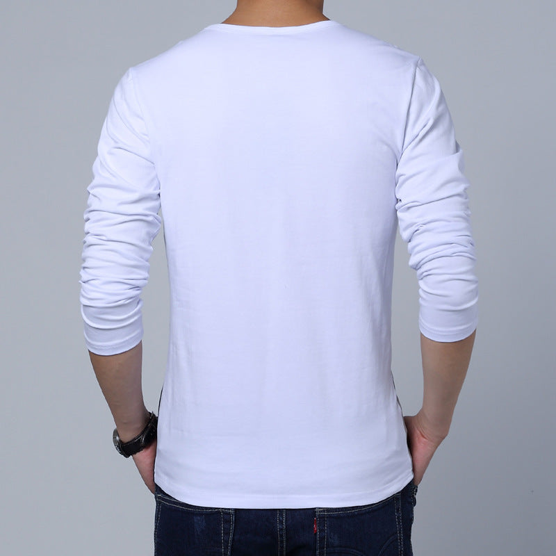 Men's Colorblock T Shirt With Combed Cotton And Viscose
