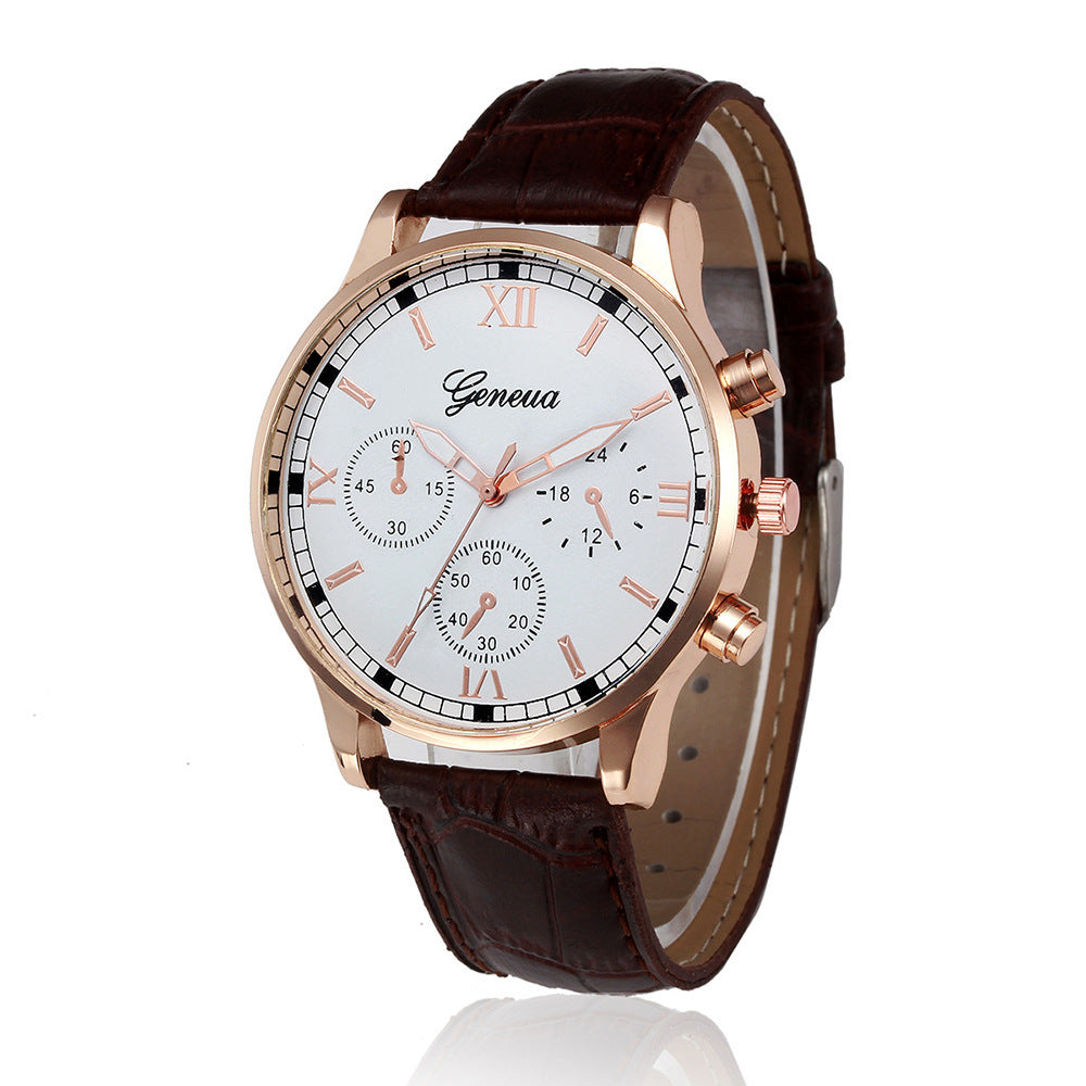 Fashion Simple Business Belt Quartz Watch Men's