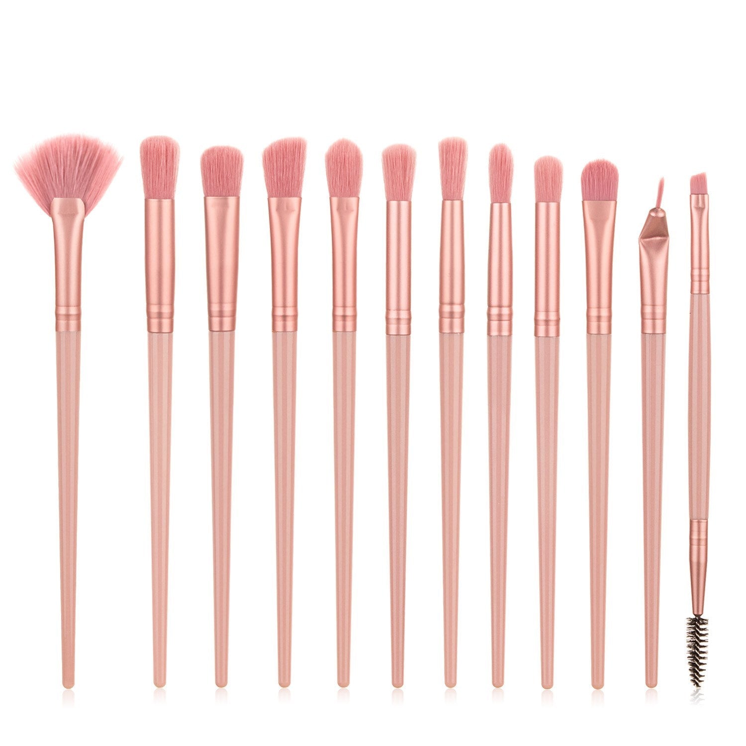 12-Piece Makeup Brush Set – Eye & Face Brushes Kit