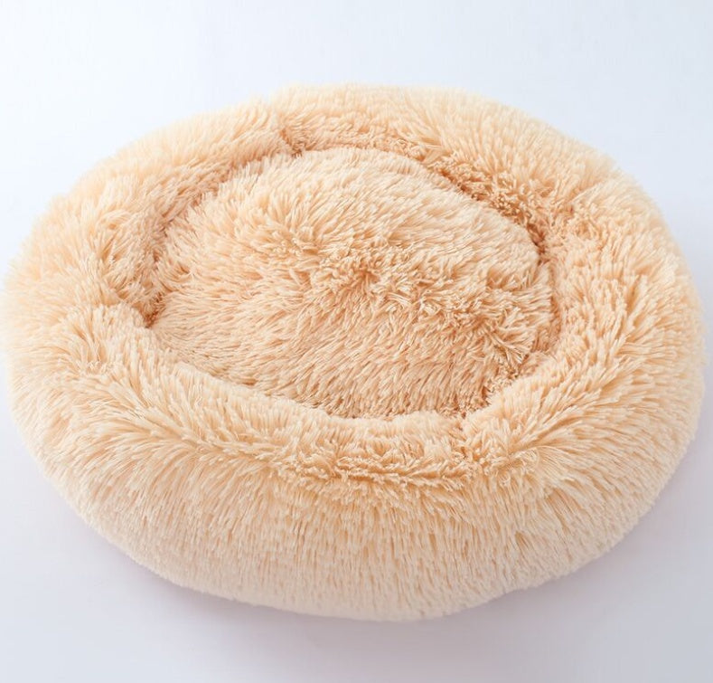 Soft Long-Hair Plush Pet Nest Bed in Multiple Sizes and Colors