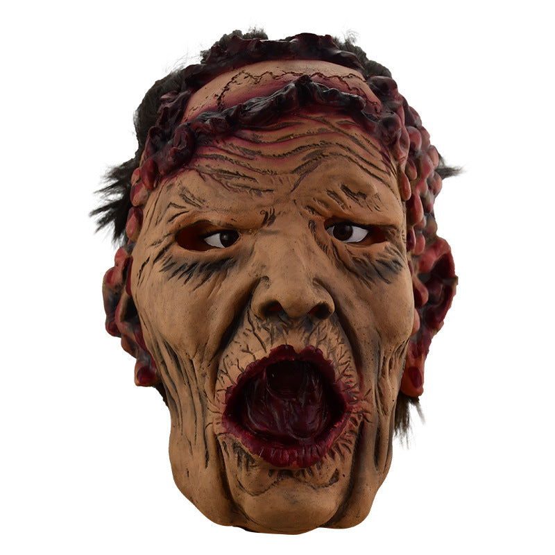 Halloween Horror Latex Mask – Scary Headgear for Cosplay and Haunted House Parties
