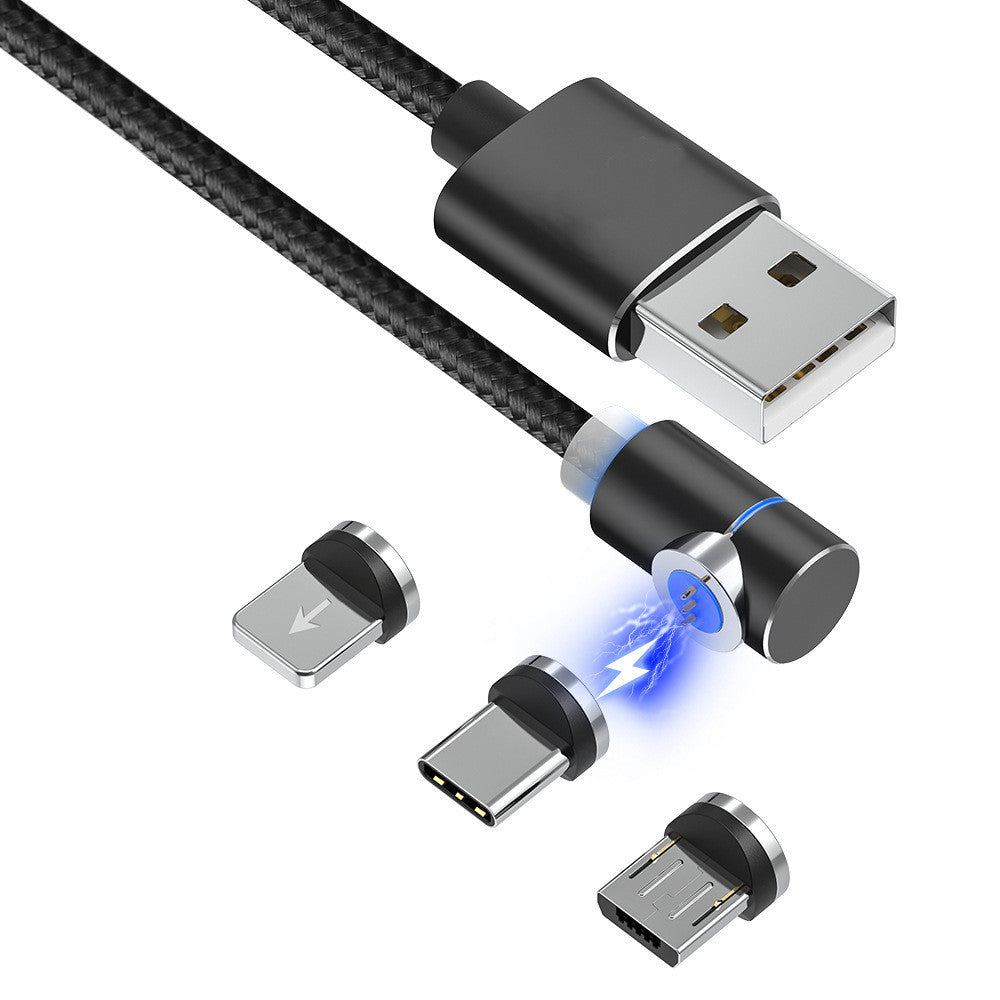 Magnetic LED Charging Cable – USB & USB-C Fast Charger