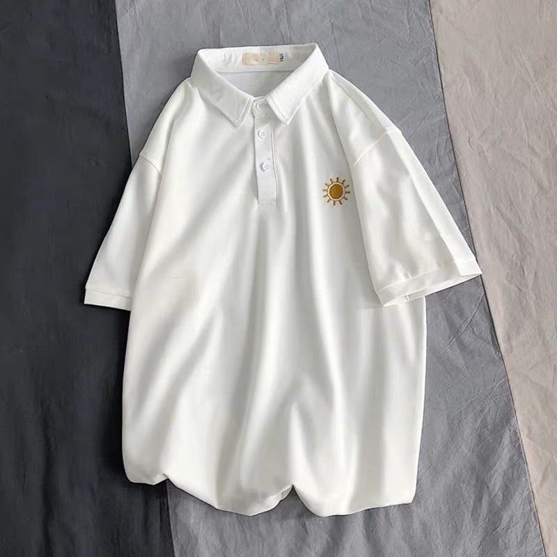 Women's Loose Short Sleeve Summer Polo Shirt T-shirt
