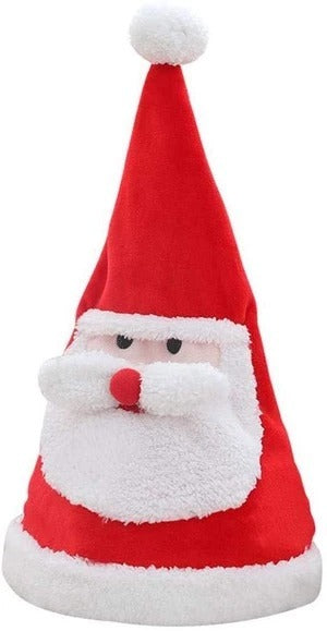 Musical Dancing Santa Hat Plush Christmas Party Decoration