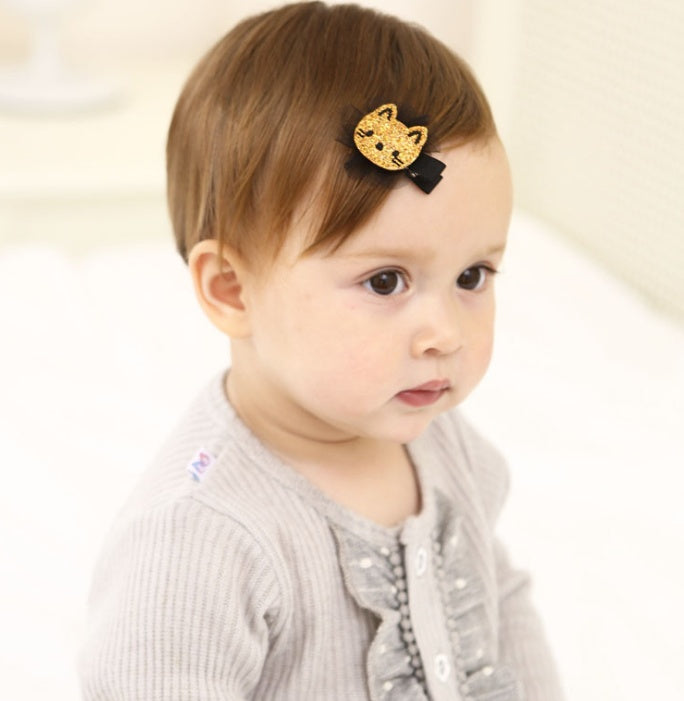 Korean Creative Animal Cartoon Baby Hairpins – Kitty Cat Clips for Girls