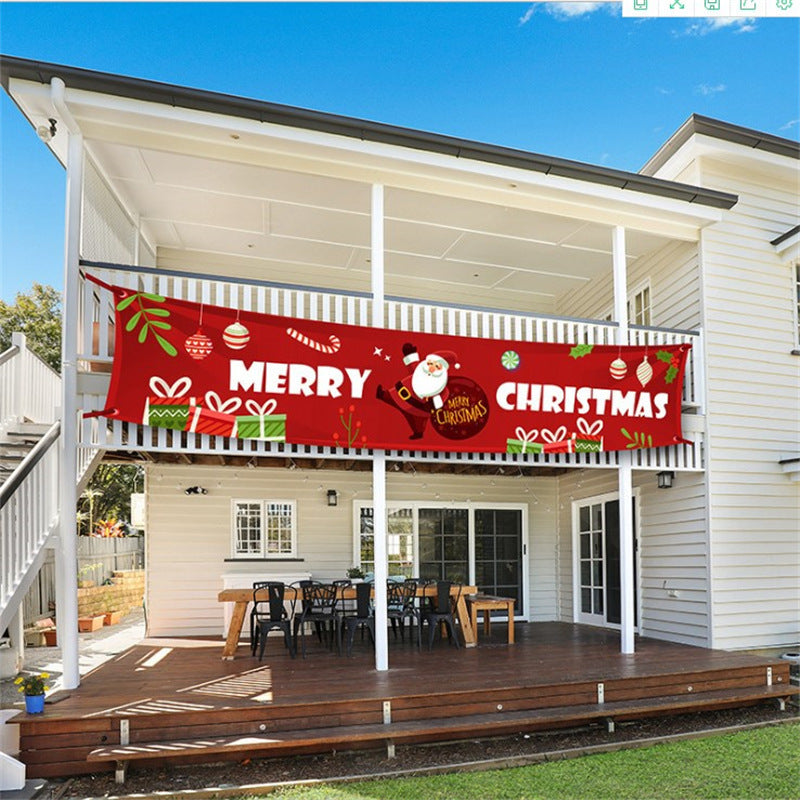 Christmas Couplet Curtain Banners Hanging Flag Window Pendants