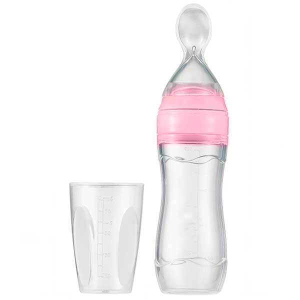 Baby Spoon Bottle Feeder – Soft Silicone Food Dispensing Spoon