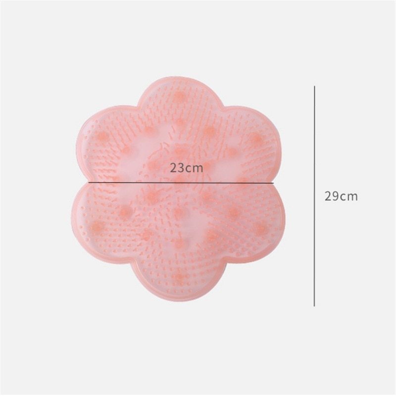 Silicone Bathroom Anti-Slip Massage Pad – Non-Slip Floor Mat with Foot Massage Design for Shower and Bath