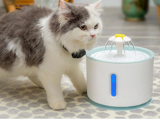 Fashion Automatic Lower Style DogKitten Water Drinking Pet Fountain Pet Bowl Drink Dish Filter