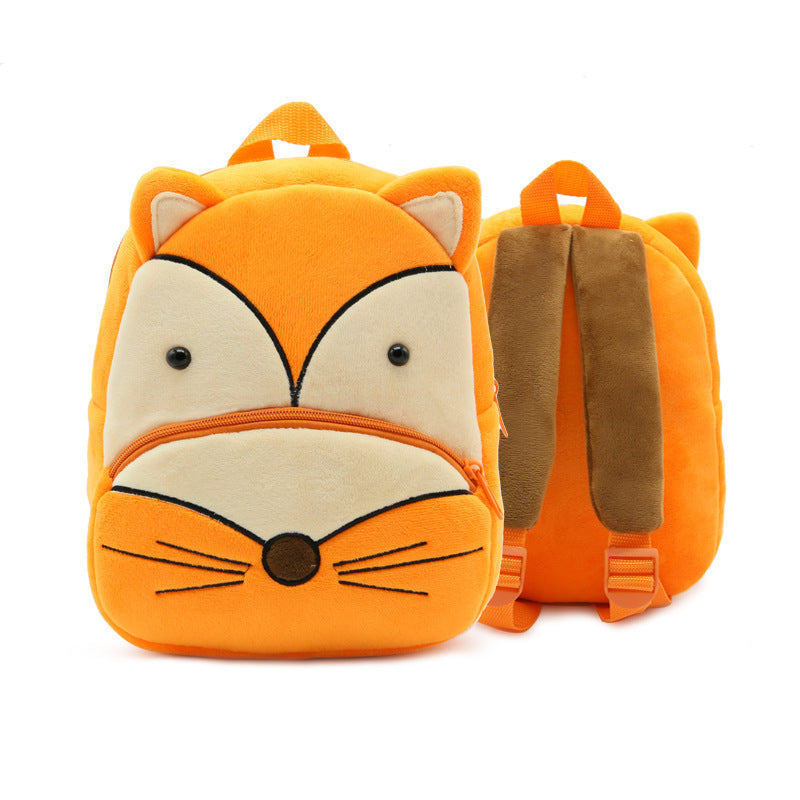 Cute Plush Kindergarten Backpacks – Cartoon Animal School Bags for Children