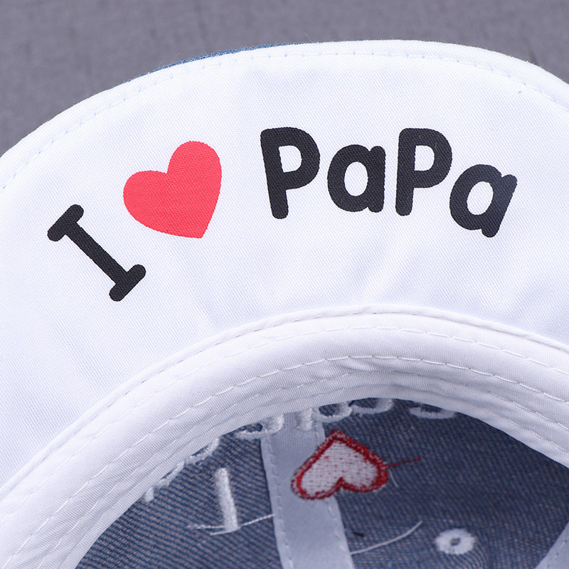 LoveShade Embroidered Baby Sun Hat – Soft Cotton Summer Hat with Printed Heart Design
