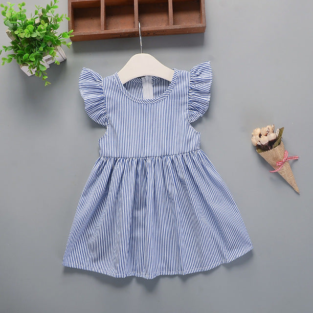 Girls Dress Cotton Summer Floral New Flower-Pattern