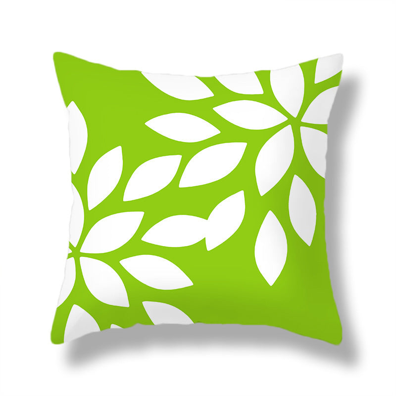 Simple Cotton Geometric Pattern Sofa Pillowcase with Digital Print