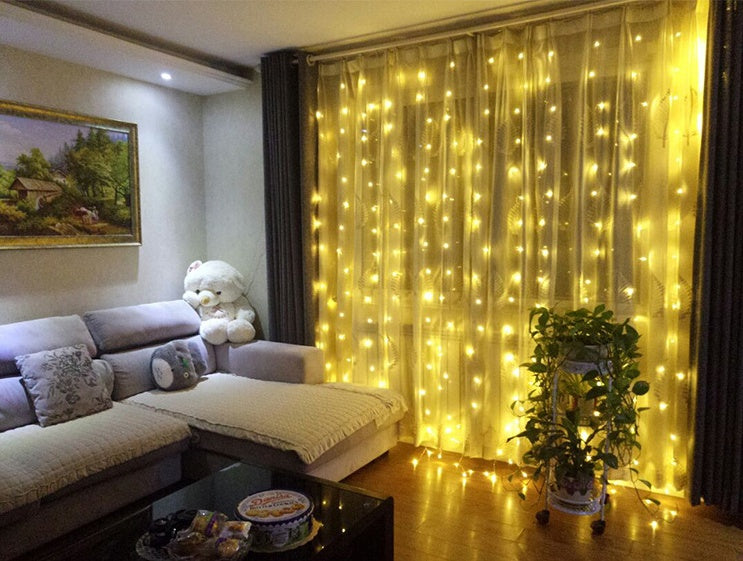 Festive 3x3m Christmas LED Curtain Lights