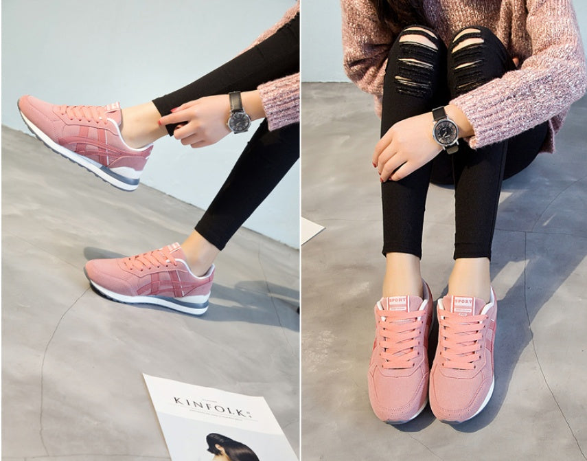 Korean Version Spring New Women’s Sports Running Shoes – Harajuku Wild Casual Ulzzang Style