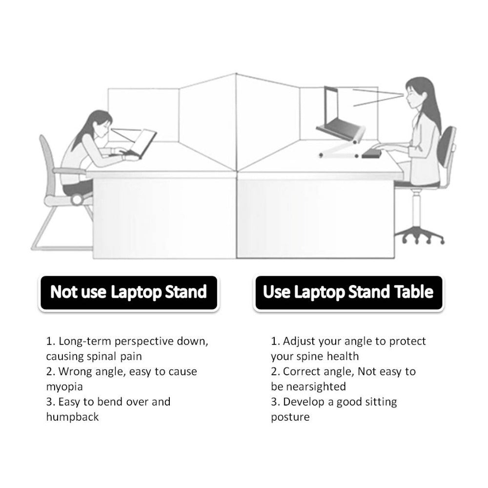 Foldable Laptop Stand – Ergonomic Adjustable Desk and Tablet Holder
