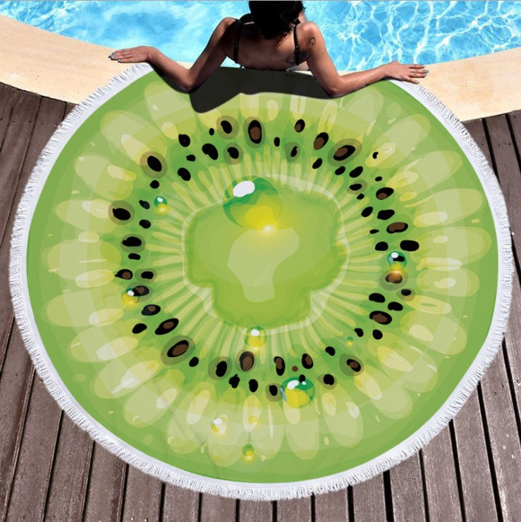 Fruit round beach mat