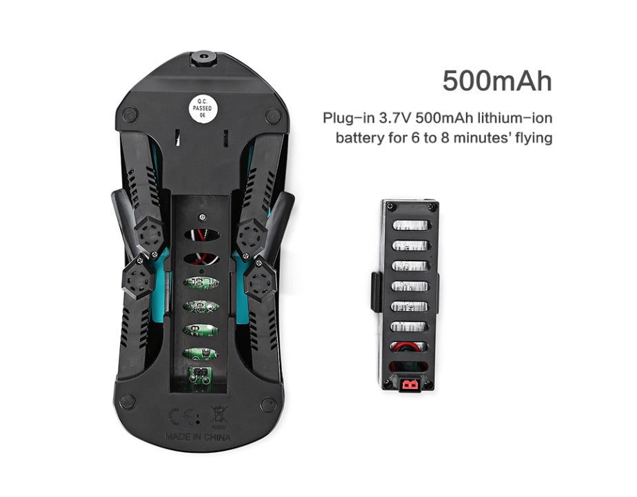 JY018 “Black Bee” WiFi Drone – Fixed-Altitude Foldable RC Quadcopter
