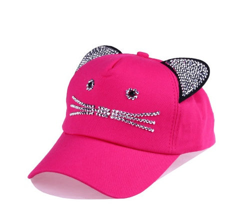 Spring And Summer Denim Baseball Cute Cat Ears Baseball Sunscreen Visor Baby Cat Hat
