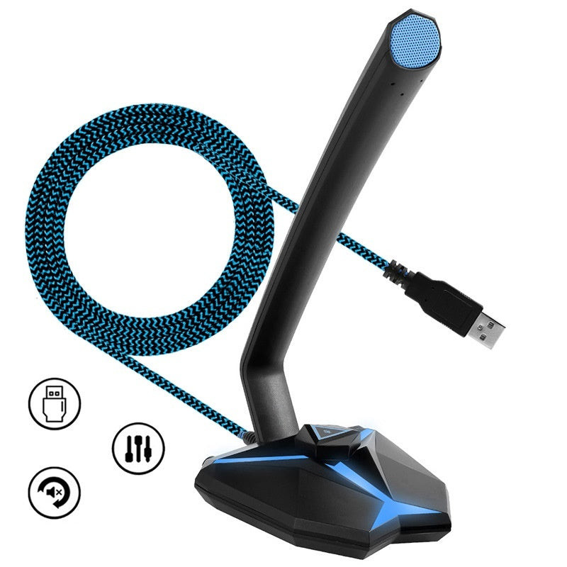 G33 RGB USB Gaming Microphone – Plug-and-Play Condenser Mic with Mute & Gain (PC/Mac/PS5)