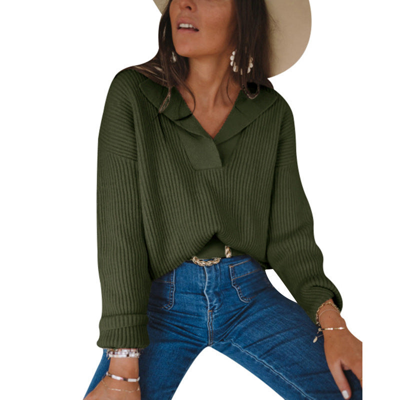 Women's Thickened Pullover Knit Tops