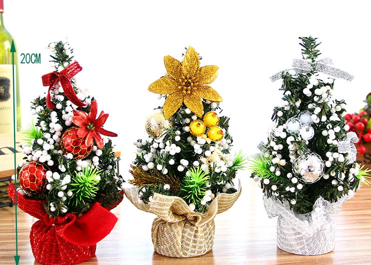 20cm Mini Christmas Tree Ornaments Desktop Holiday Decoration