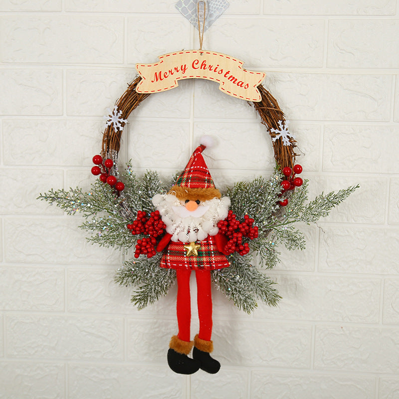 Christmas Wreath Decoration for Window and Door Hanging Arrangement
