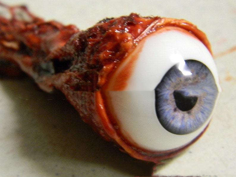 Halloween Scary Latex Mask – Creepy Tearing Eyes Horror Prop