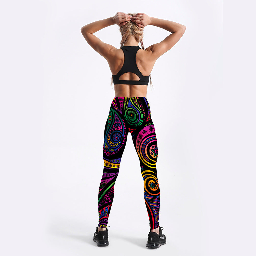 Printed Leggings for Women – High-Stretch Workout & Casual Pants