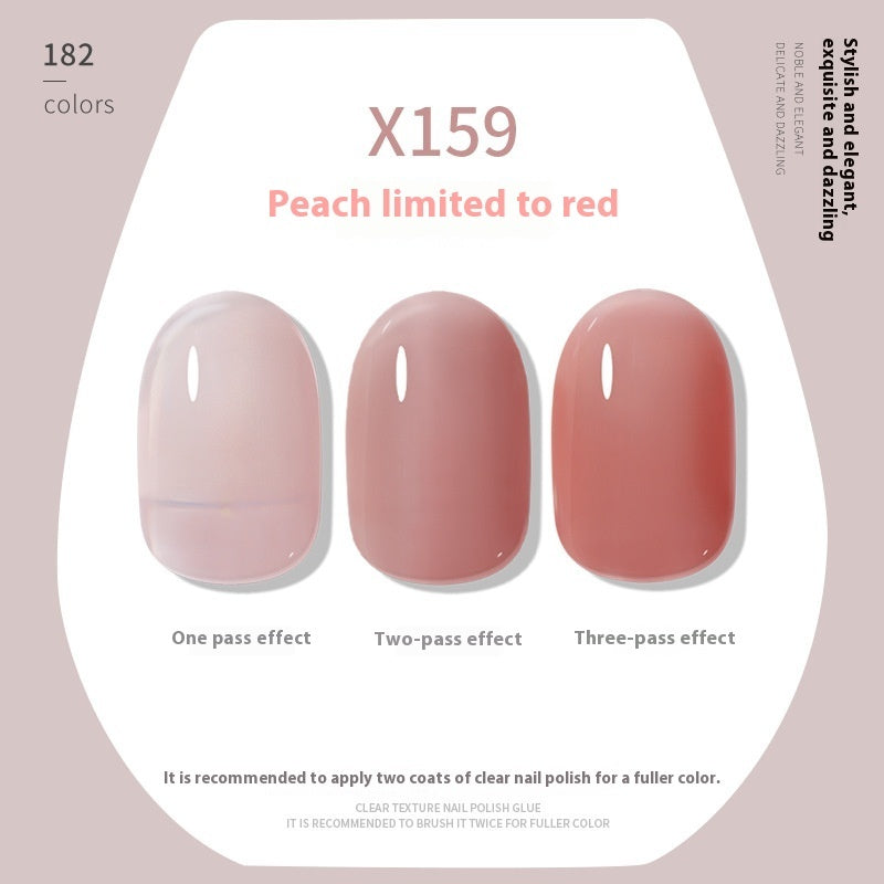Nude Ice Transparent Color Cherry Red White UV Polish