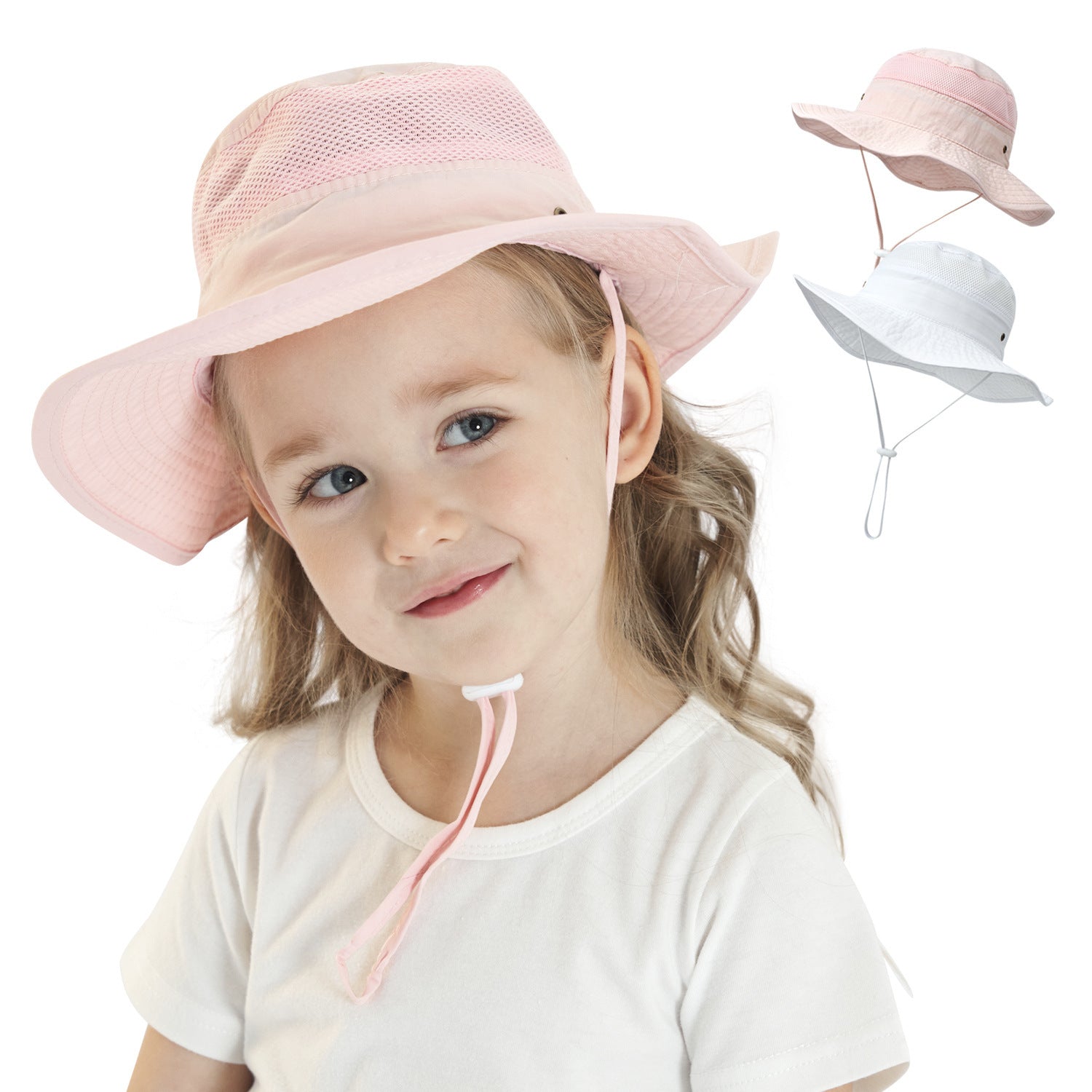 Children's Sunshade New Mesh Stitching Outdoor Fisherman Hat