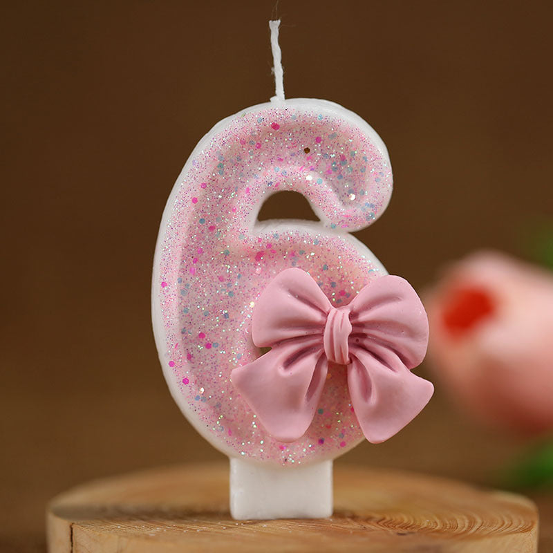 Creative Digital Bow Birthday Candle