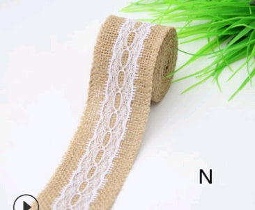 5cm Wide Lace Linen Roll – DIY Handmade Christmas, Wedding, and Craft Decorations