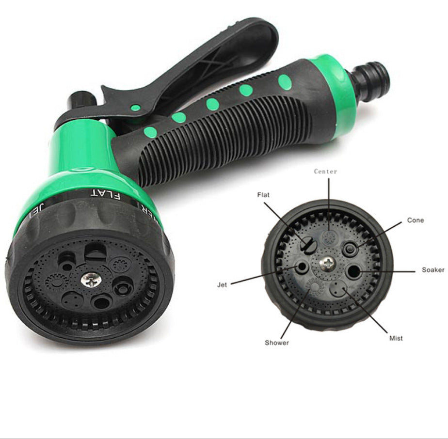 Garden Telescopic Hose with ABS Sprinkler Gun – Plastic Handle, Multiple Length Options for Car Washing & Garden Watering