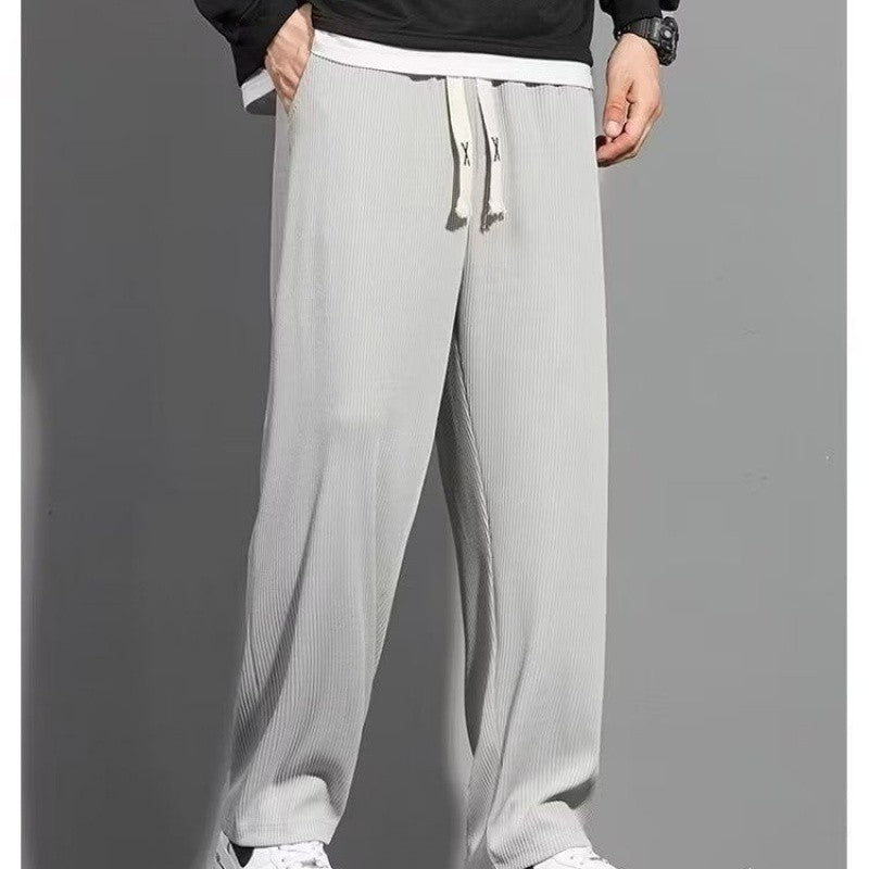 Men’s Thin Loose Straight Summer Casual Trousers