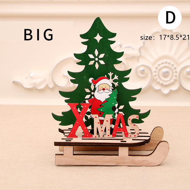 Christmas Decorations Wooden Celebrity Gift Box Ornaments For The Elderly