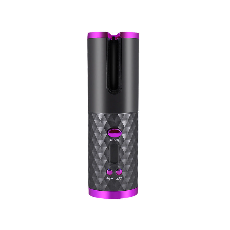 Rechargeable Automatic Hair Curler – LCD Ceramic Rotating Curling Iron