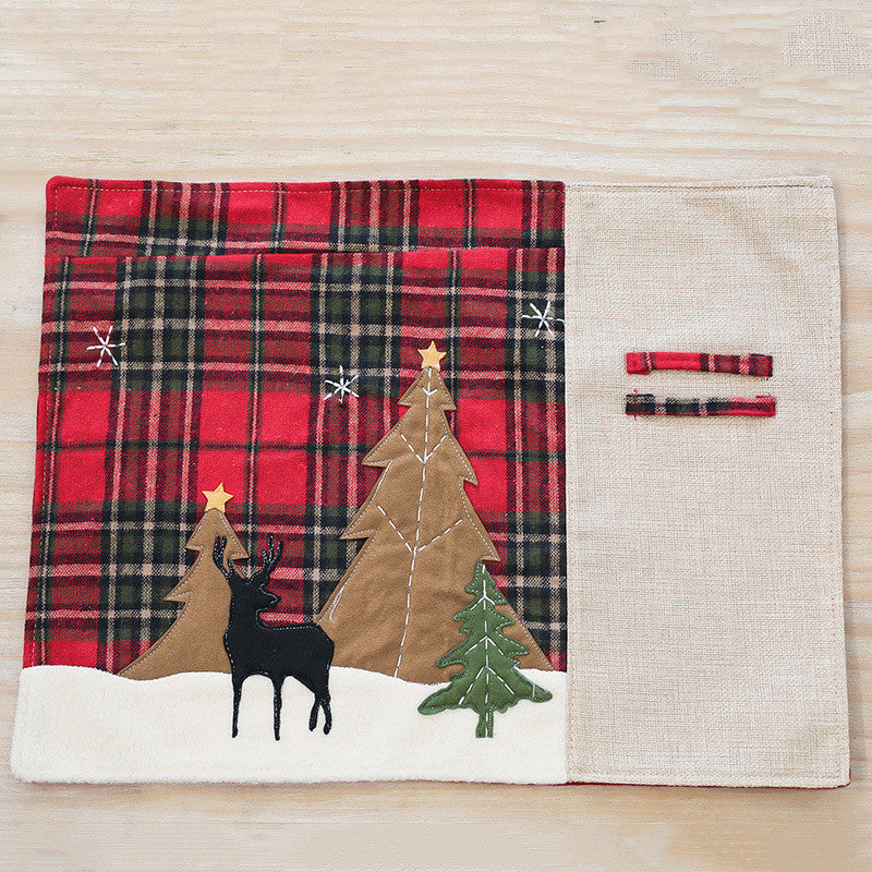 Christmas Cotton and Linen Mat Decoration