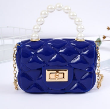 Silicone Pearl OneShoulder Crossbody Kids Bag Lightweight
